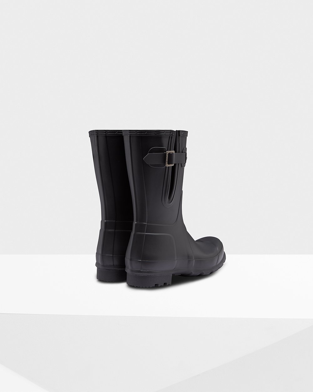 Mens Hunter Original Side Adjustable - Short Rain Boots Black - 5792-YXOEM